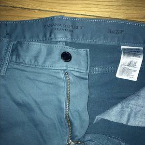 Banana Republic Traveler Pant, Slim Fit, Indigo Teal 31x32